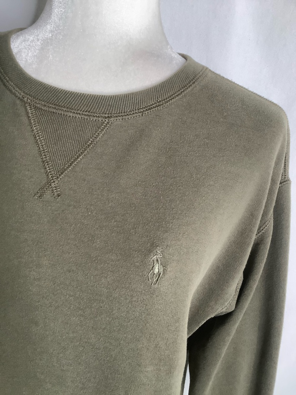 Polo by Ralph Lauren Olive Boxy Crewneck Sweatshirt Size S